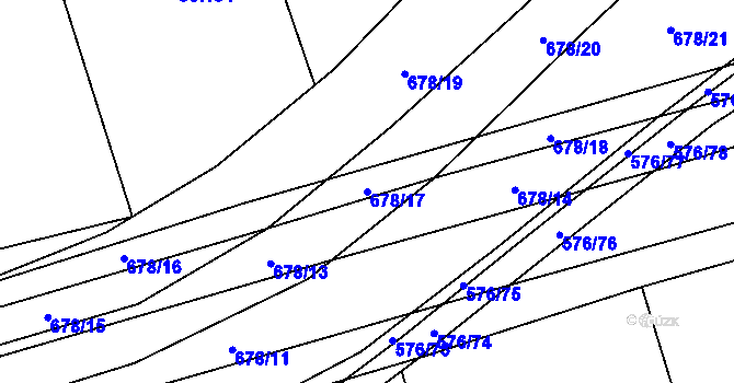 Parcela st. 678/17 v KÚ Třebestovice, Katastrální mapa
