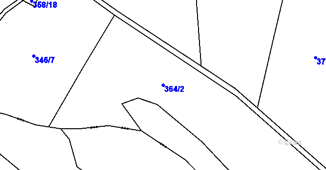 Parcela st. 364/2 v KÚ Třebešice u Divišova, Katastrální mapa