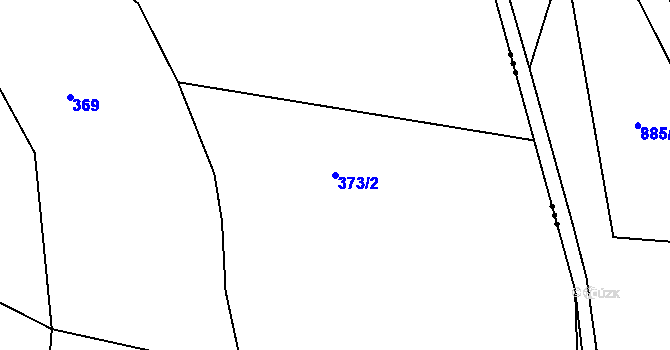 Parcela st. 373/2 v KÚ Třebešice u Divišova, Katastrální mapa
