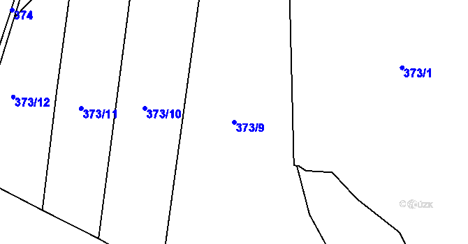 Parcela st. 373/9 v KÚ Třebešice u Divišova, Katastrální mapa