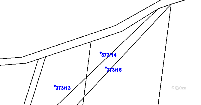 Parcela st. 373/14 v KÚ Třebešice u Divišova, Katastrální mapa