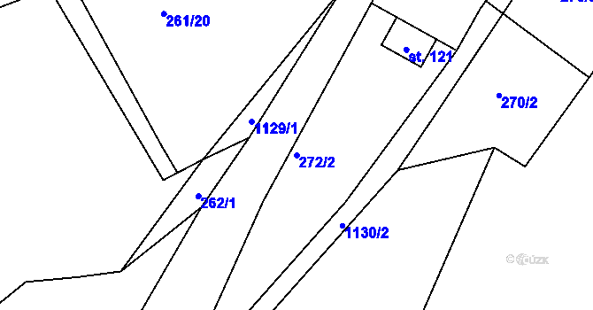 Parcela st. 272/2 v KÚ Třebešice u Divišova, Katastrální mapa