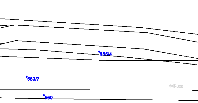 Parcela st. 555/4 v KÚ Třebešice u Divišova, Katastrální mapa