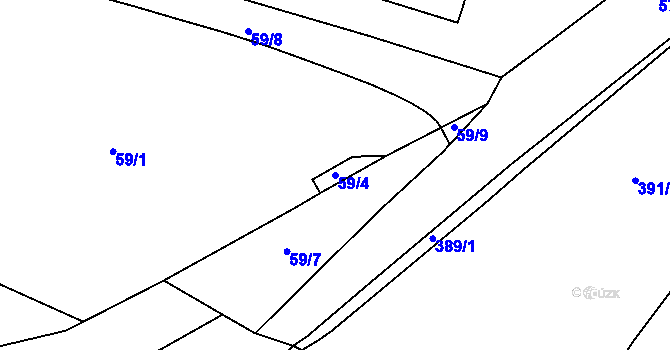 Parcela st. 59/4 v KÚ Libel, Katastrální mapa