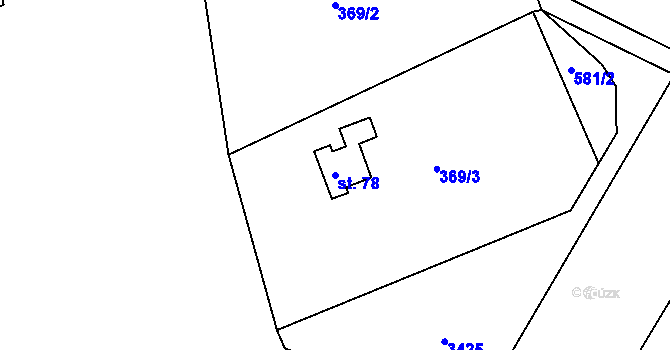Parcela st. 78 v KÚ Libel, Katastrální mapa