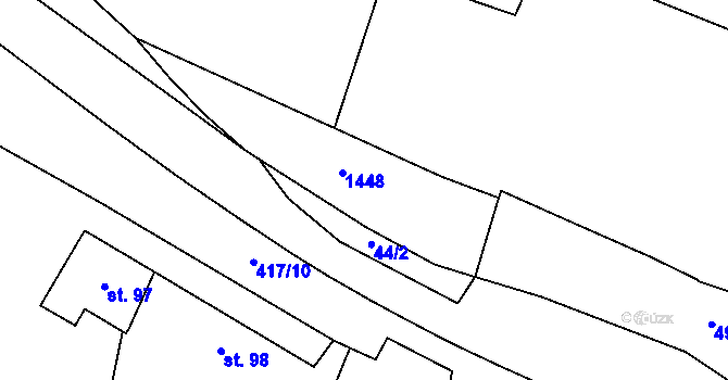 Parcela st. 44/1 v KÚ Třebětice, Katastrální mapa