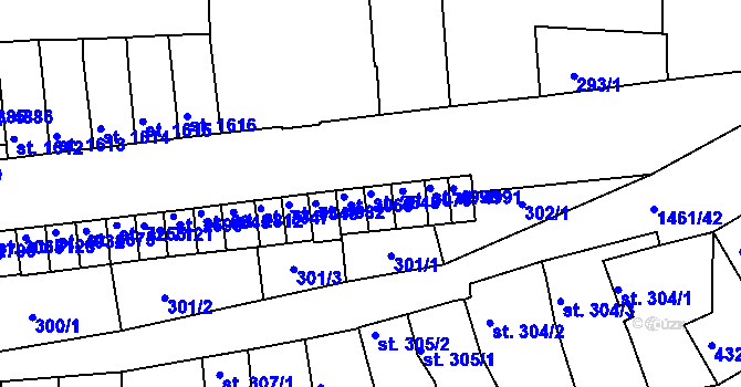 Parcela st. 2648 v KÚ Třebíč, Katastrální mapa