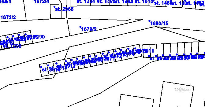 Parcela st. 2972 v KÚ Třebíč, Katastrální mapa