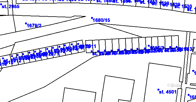 Parcela st. 2978 v KÚ Třebíč, Katastrální mapa