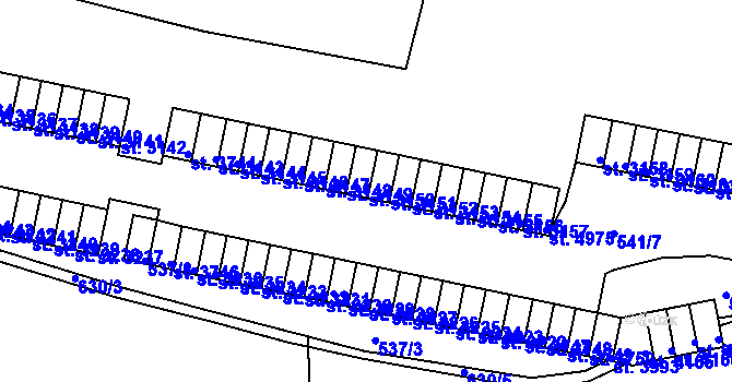 Parcela st. 3150 v KÚ Třebíč, Katastrální mapa