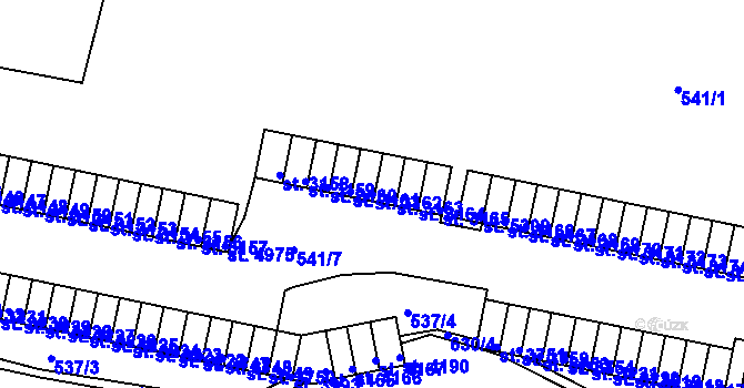 Parcela st. 3162 v KÚ Třebíč, Katastrální mapa