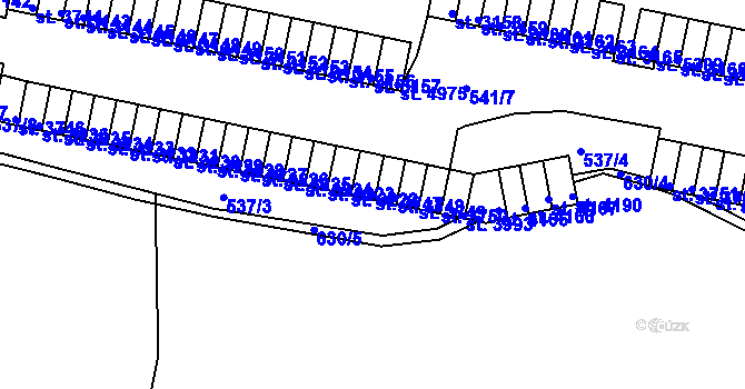 Parcela st. 3747 v KÚ Třebíč, Katastrální mapa