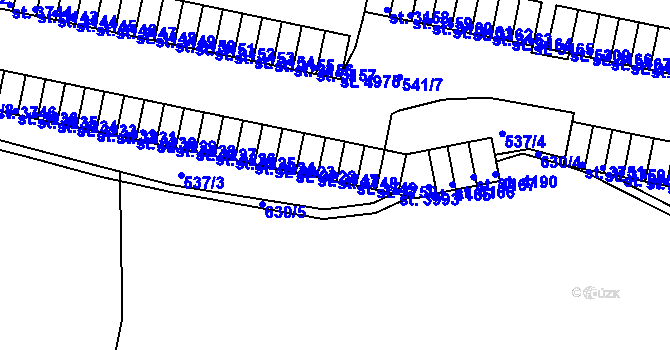 Parcela st. 3748 v KÚ Třebíč, Katastrální mapa