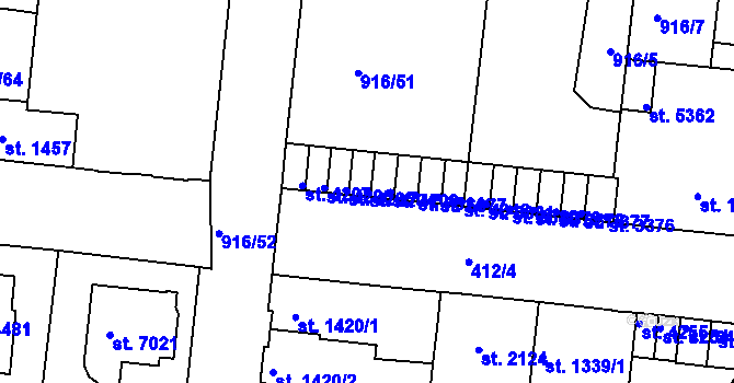 Parcela st. 4204 v KÚ Třebíč, Katastrální mapa