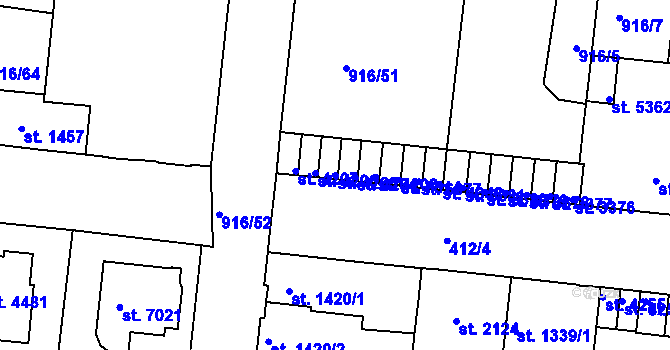 Parcela st. 4205 v KÚ Třebíč, Katastrální mapa