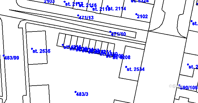 Parcela st. 4210 v KÚ Třebíč, Katastrální mapa