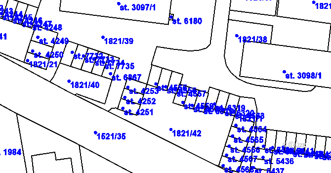 Parcela st. 4556 v KÚ Třebíč, Katastrální mapa