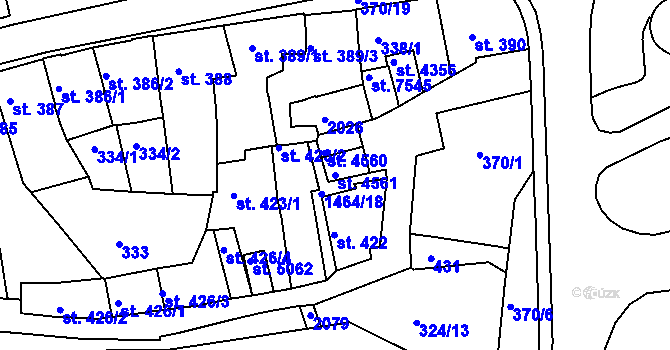 Parcela st. 4561 v KÚ Třebíč, Katastrální mapa