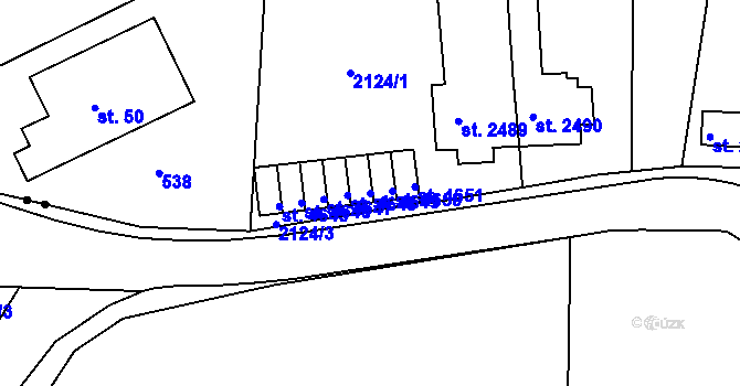 Parcela st. 4649 v KÚ Třebíč, Katastrální mapa