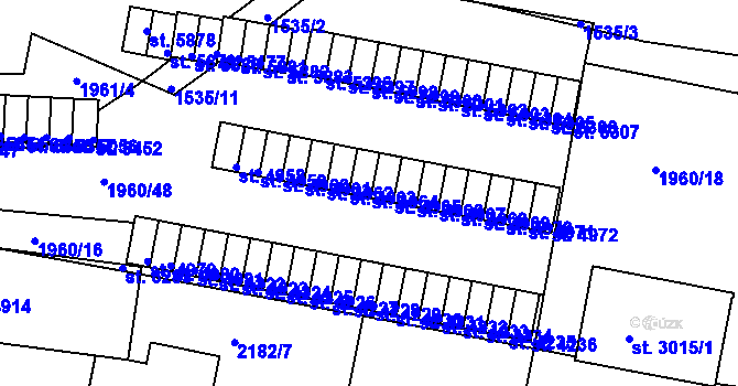 Parcela st. 4964 v KÚ Třebíč, Katastrální mapa