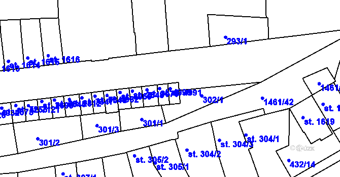 Parcela st. 4991 v KÚ Třebíč, Katastrální mapa