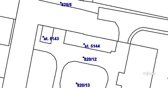 Parcela st. 5144 v KÚ Třebíč, Katastrální mapa
