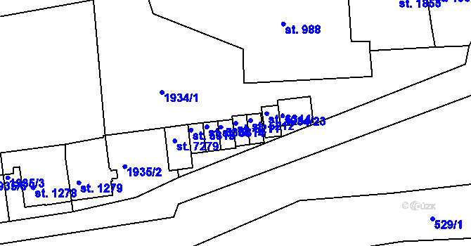 Parcela st. 5211 v KÚ Třebíč, Katastrální mapa