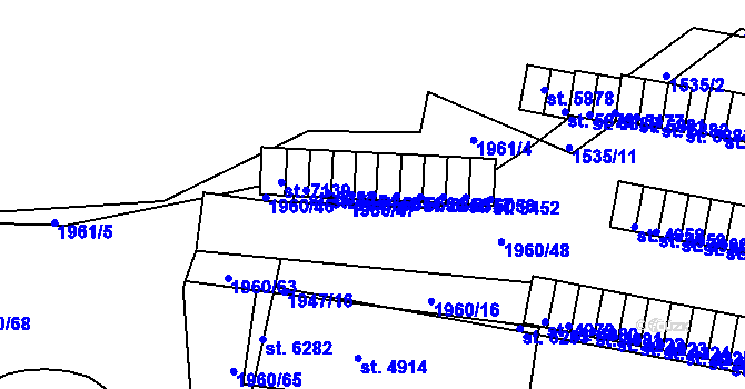 Parcela st. 5451 v KÚ Třebíč, Katastrální mapa