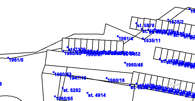 Parcela st. 5604 v KÚ Třebíč, Katastrální mapa