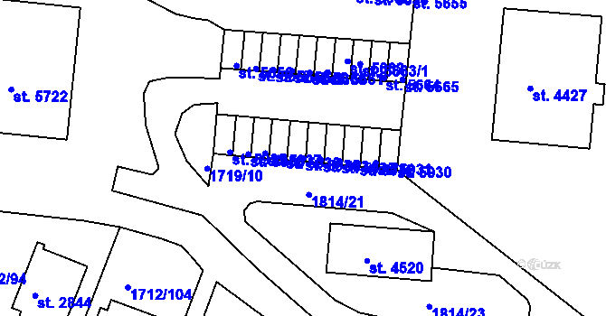 Parcela st. 5935 v KÚ Třebíč, Katastrální mapa
