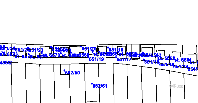 Parcela st. 6566 v KÚ Třebíč, Katastrální mapa
