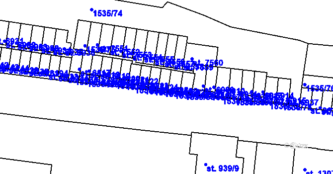 Parcela st. 6692 v KÚ Třebíč, Katastrální mapa