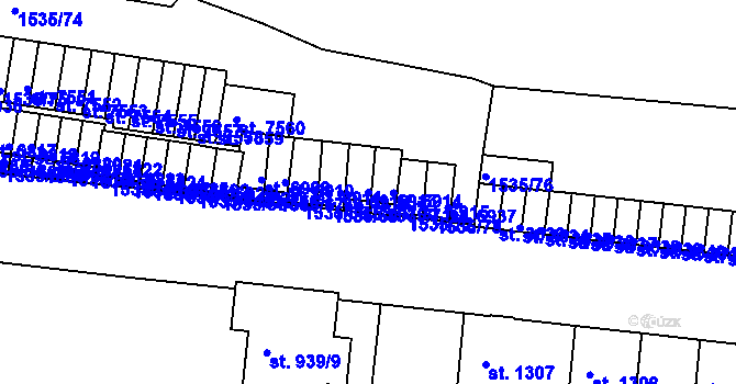Parcela st. 6913 v KÚ Třebíč, Katastrální mapa
