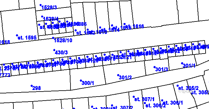 Parcela st. 7255 v KÚ Třebíč, Katastrální mapa