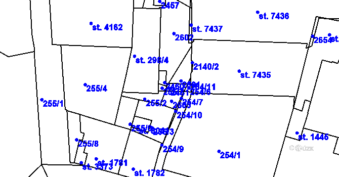 Parcela st. 2461 v KÚ Třebíč, Katastrální mapa