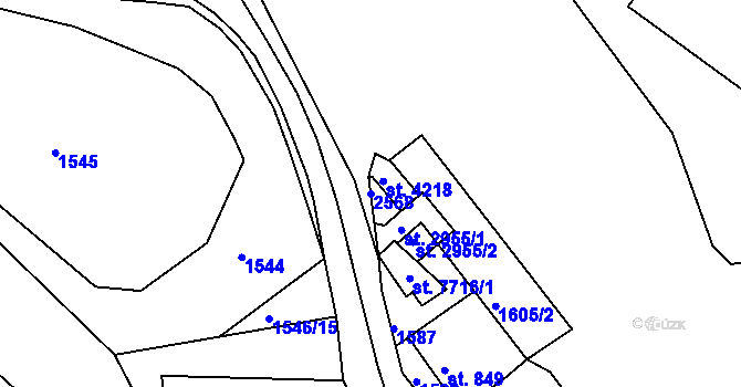 Parcela st. 2568 v KÚ Třebíč, Katastrální mapa
