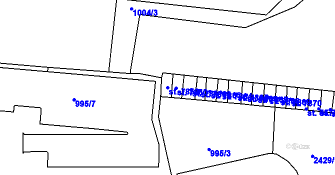 Parcela st. 7859 v KÚ Třebíč, Katastrální mapa