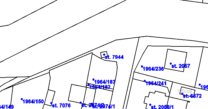 Parcela st. 7944 v KÚ Třebíč, Katastrální mapa