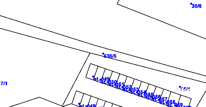 Parcela st. 536/5 v KÚ Řípov, Katastrální mapa