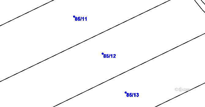 Parcela st. 85/12 v KÚ Týn u Třebíče, Katastrální mapa