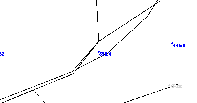 Parcela st. 395/4 v KÚ Týn u Třebíče, Katastrální mapa