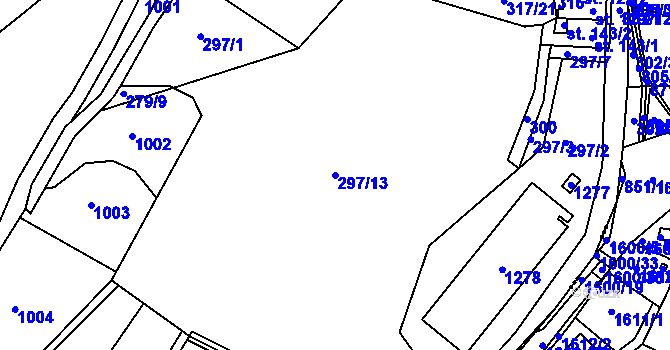 Parcela st. 297/13 v KÚ Třebichovice, Katastrální mapa