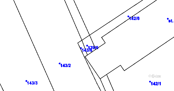 Parcela st. 139/6 v KÚ Třebívlice, Katastrální mapa