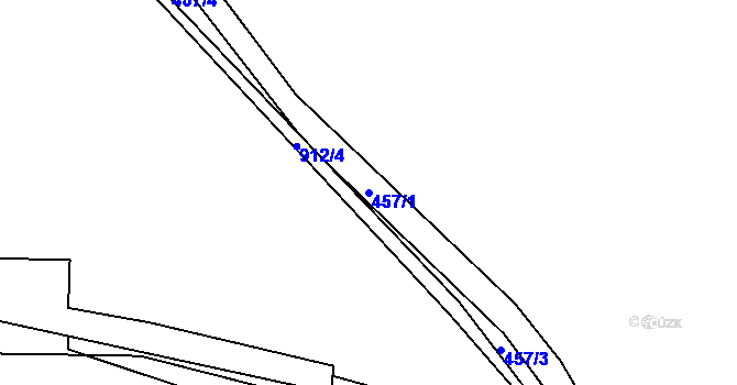 Parcela st. 457/1 v KÚ Bozdíš, Katastrální mapa