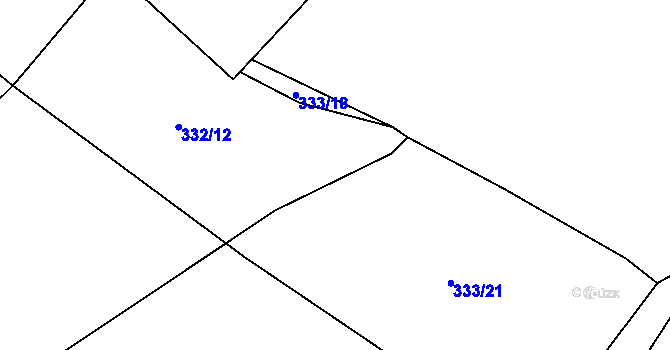 Parcela st. 332/18 v KÚ Mrchojedy, Katastrální mapa