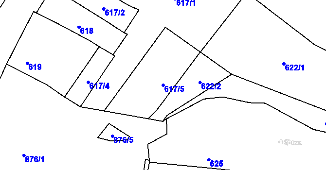 Parcela st. 617/5 v KÚ Němčice u Třebnic, Katastrální mapa