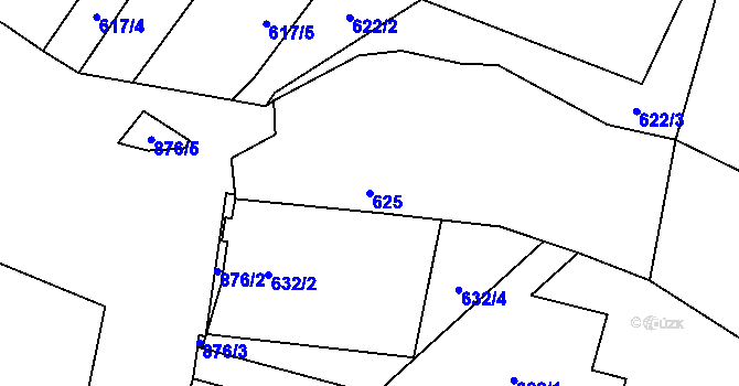 Parcela st. 625 v KÚ Němčice u Třebnic, Katastrální mapa