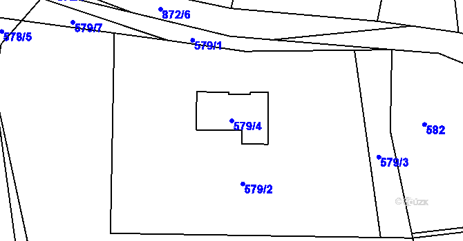 Parcela st. 579/4 v KÚ Němčice u Třebnic, Katastrální mapa