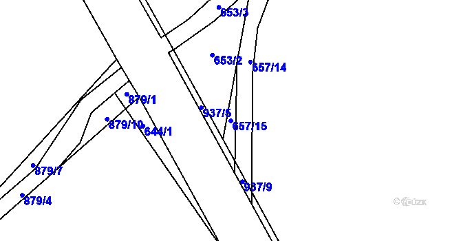 Parcela st. 657/15 v KÚ Němčice u Třebnic, Katastrální mapa