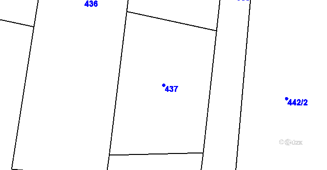 Parcela st. 437 v KÚ Vinice v Podkrkonoší, Katastrální mapa